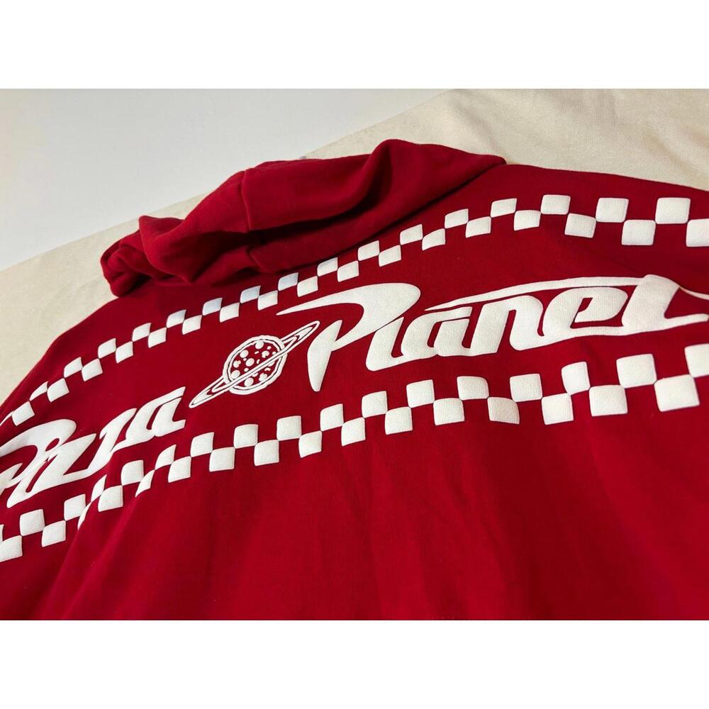Pizza Planet Disney Parks Hoodie Red White Spirit Jersey Medium M Toy Story - Picture 6 of 6